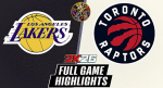 Toronto Raptors vs Los Angeles Lakers
