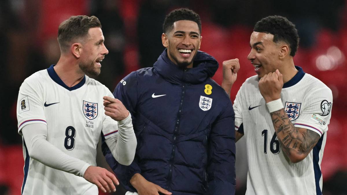 Jude Bellingham durante un partido con Inglaterra