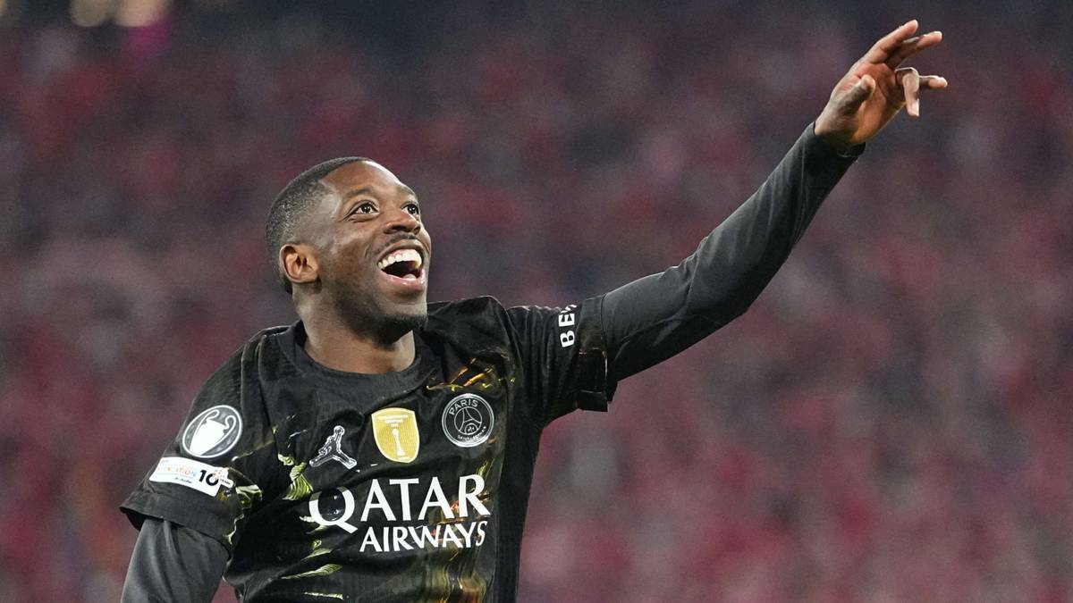 Ousmane Dembélé celebrando un gol con el PSG