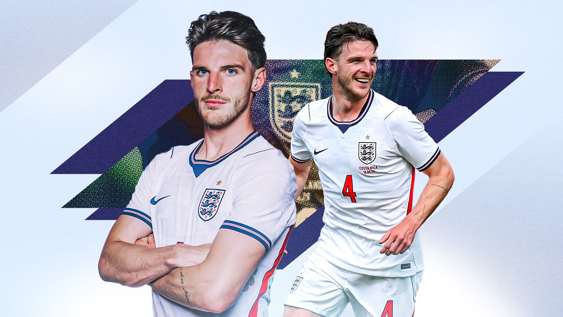 Declan Rice celebrando un gol con Inglaterra