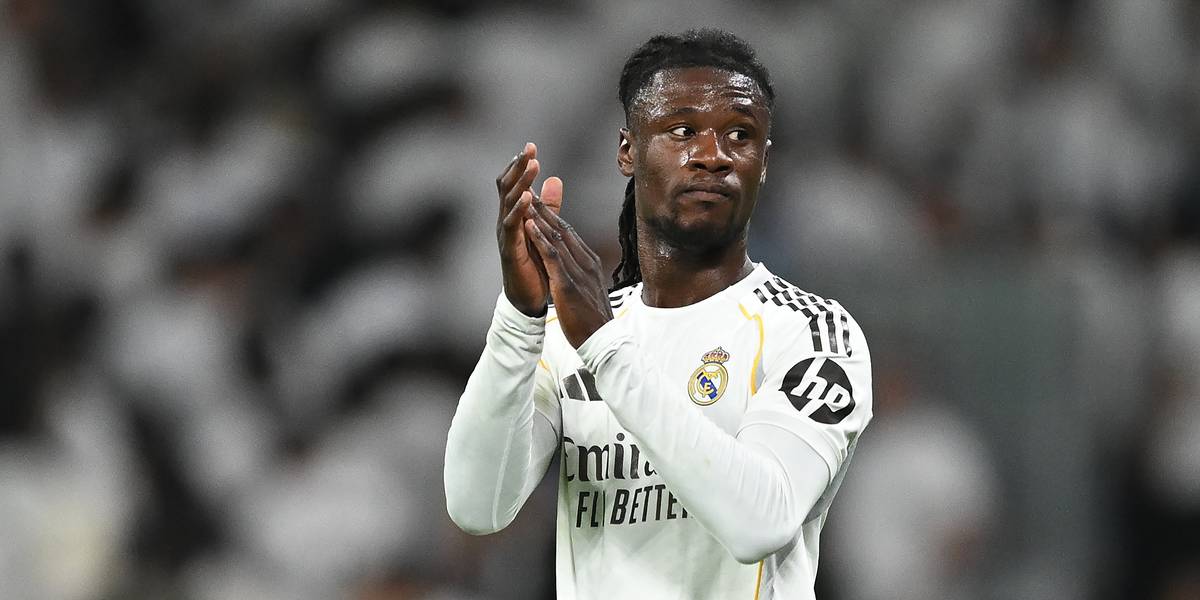 Eduardo Camavinga durante un partido con el Real Madrid