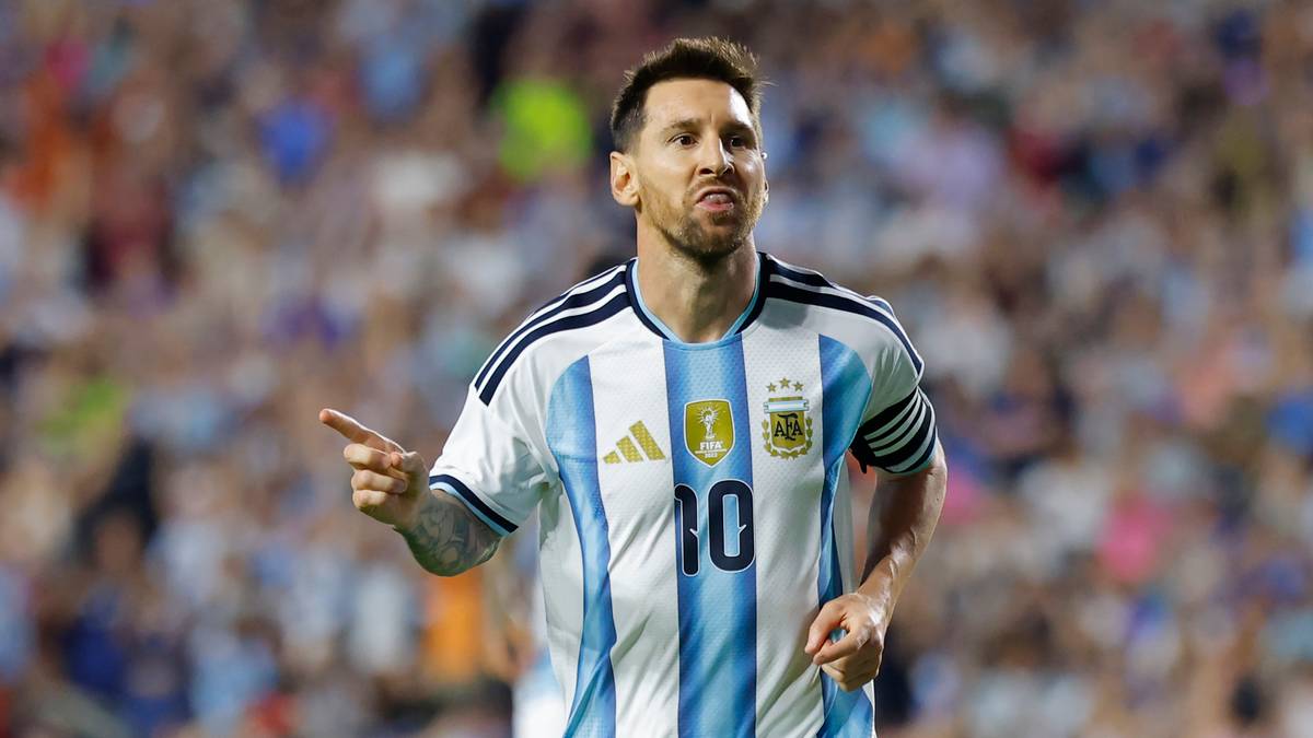 Lionel Messi con la camiseta de Argentina