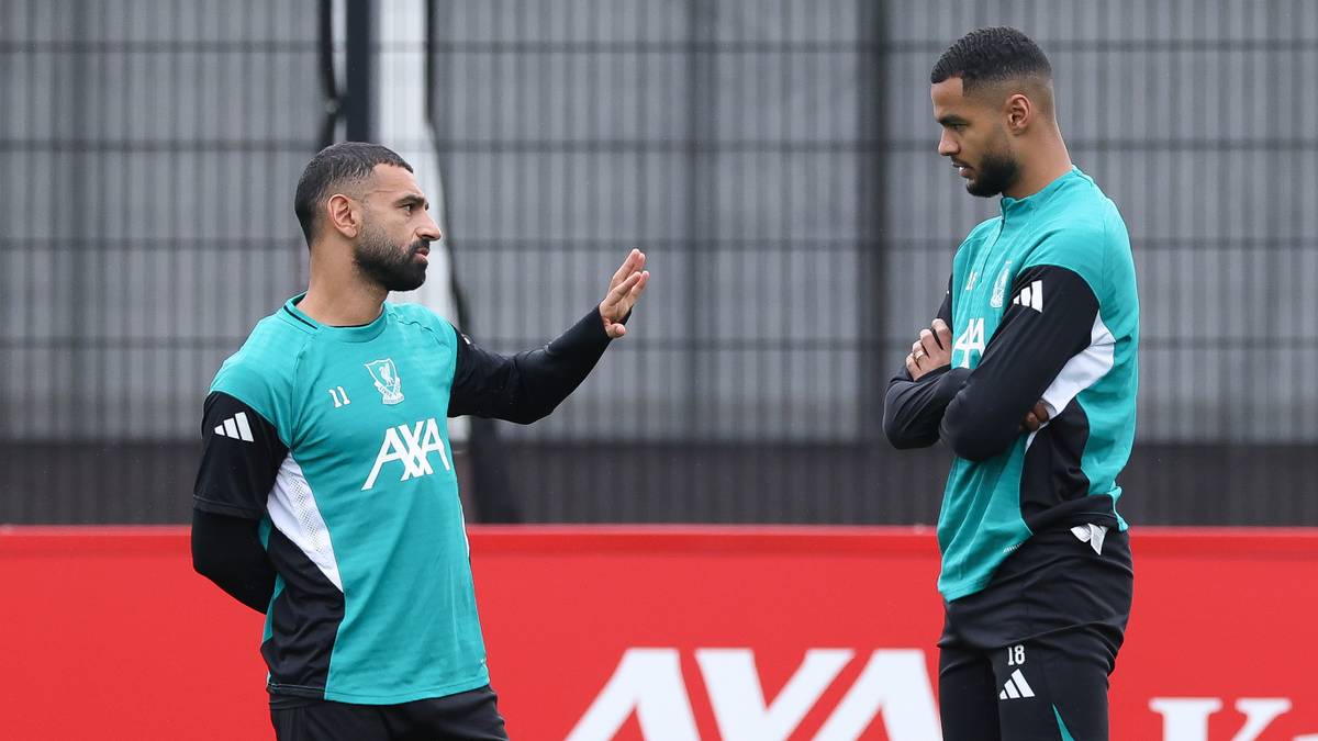 Salah durante un partido con el Liverpool