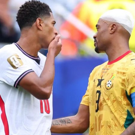 Bellingham, el gesto de taparse la boca ante Ayew y la nueva regla de la FIFA en el Mundial 2026