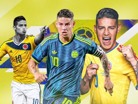 James Rodriguez mediocampista colombiano celebrando con la seleccion
