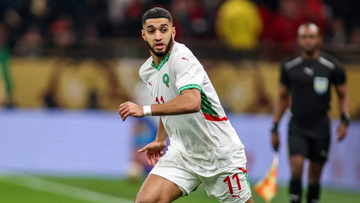 Ismael Saibari con la camiseta de la selección de Marruecos