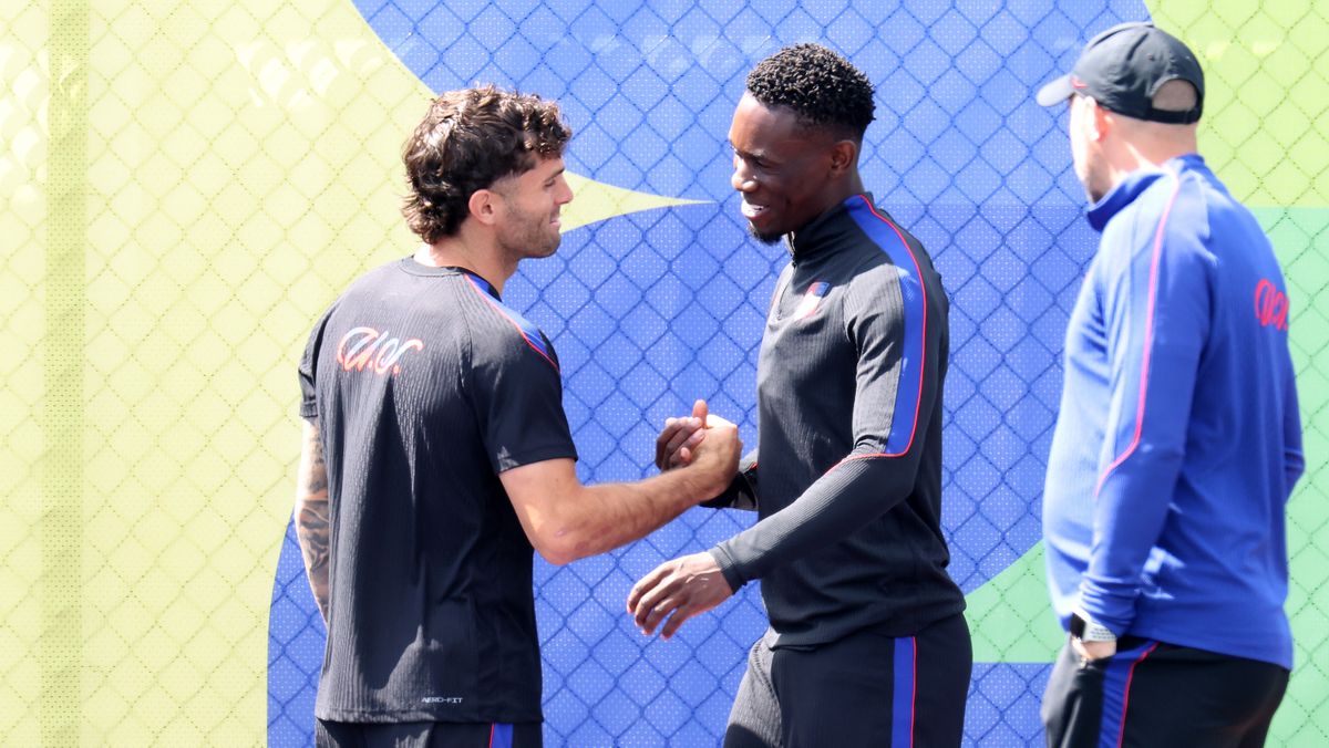 Folarin Balogun durante un entrenamiento de Estados Unidos en el Mundial 2026