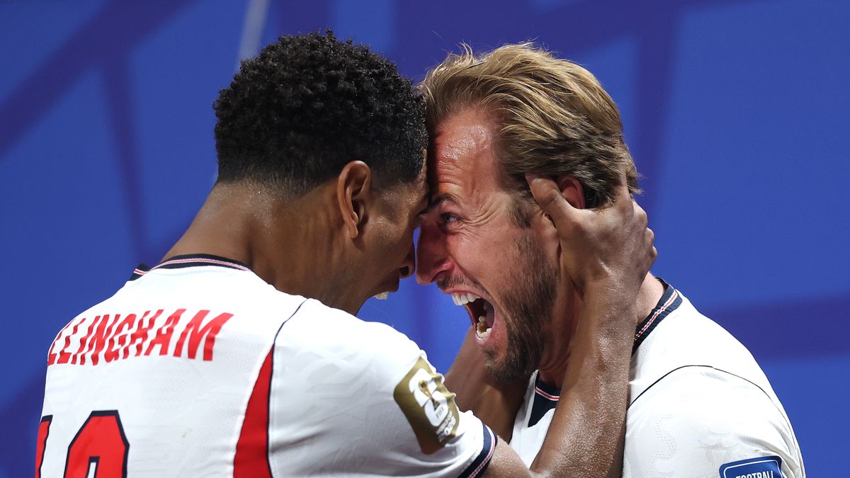 Jude Bellingham celebrando un gol con Inglaterra en el Mundial 2026