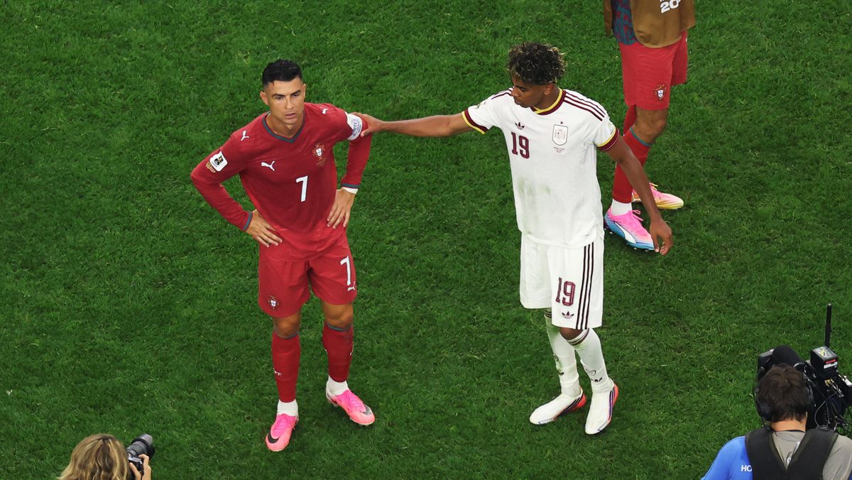 Cristiano Ronaldo y Roberto Martínez durante el Mundial 2026