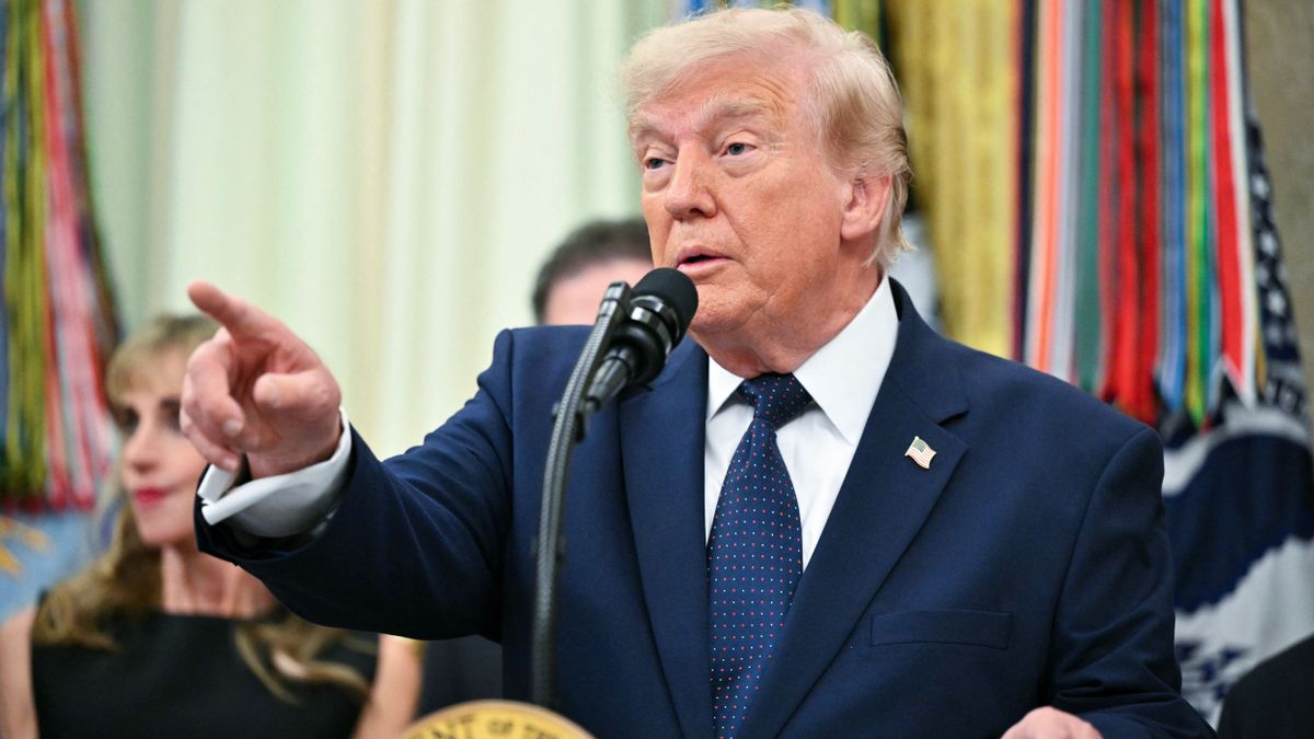 Donald Trump durante un discurso en la Casa Blanca