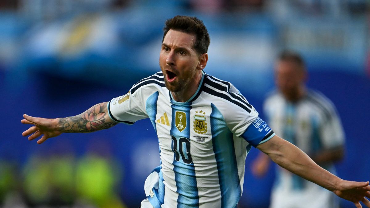Lionel Messi celebrando con la camiseta de Argentina en el Mundial 2026