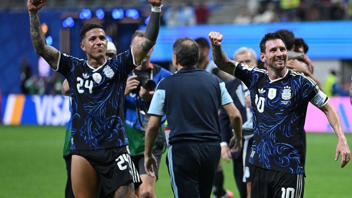 Lionel Messi con Argentina celebrando el pase a la final del Mundial 2026
