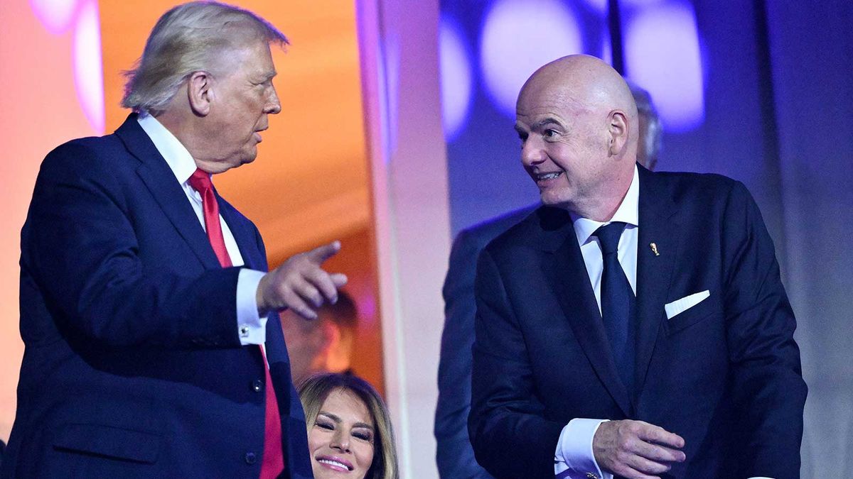 Donald Trump y Gianni Infantino en un palco durante el Mundial 2026