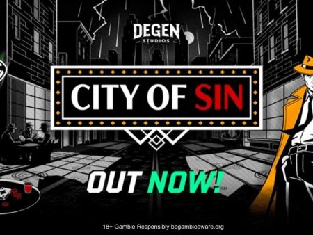 City of Sin de DEGEN Studios: Tragamodelsa Noir con Multiplicadores 200x, Símbolo Pecado y Premio 15,000x