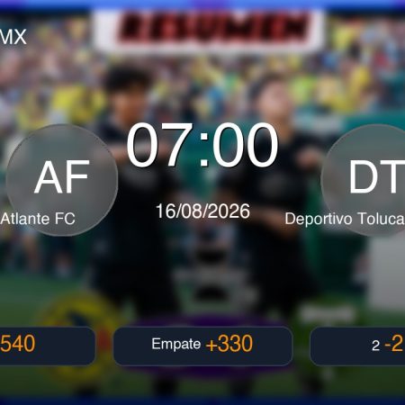 Predición Detalhada: Atlante FC vs Deportivo Toluca ⚽ | Futebol Liga MX 16/08/2026