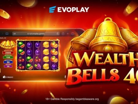 Wealth Bells 40 de Evoplay: Tragamonedas Clásica de Frutas con 40 Líneas, Stacked Symbols y 4 Jackpots