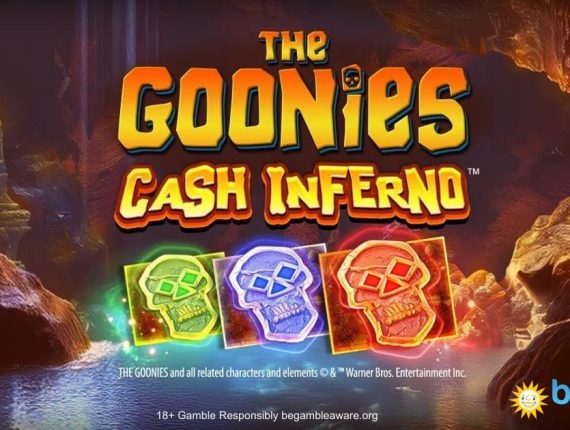 The Goonies Cash Inferno de Blueprint Gaming: Tragamonedas de Aventura con Cash Inferno, Treasure Trail y Premio 10,500x