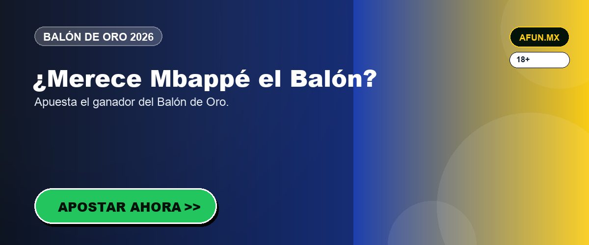 Banner CTA: apuesta el Balón de Oro en afun.mx