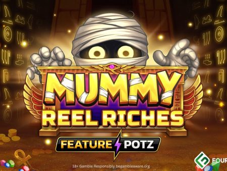 Mummy Reel Riches de Four Leaf Gaming: la momia pillo con rueda del faraón y 18,472x