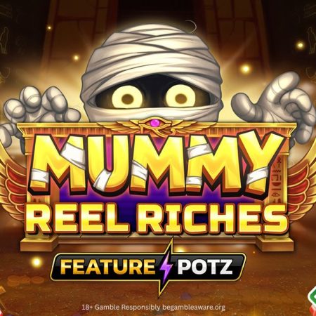 Mummy Reel Riches de Four Leaf Gaming: la momia pillo con rueda del faraón y 18,472x
