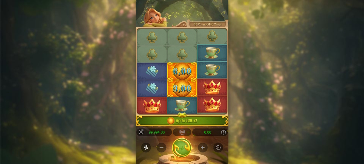 Juego base de Grimms' Bounty Princess & the Frog de PG Soft
